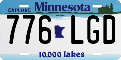 MN license plate 776LGD