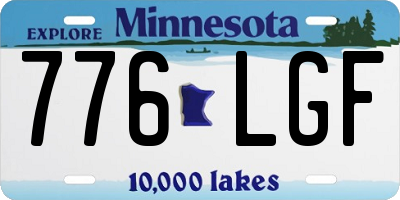 MN license plate 776LGF