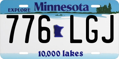 MN license plate 776LGJ