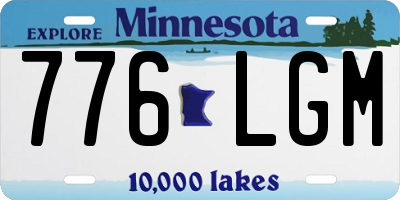 MN license plate 776LGM