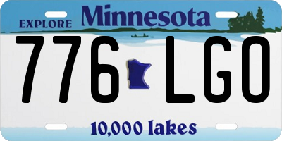 MN license plate 776LGO