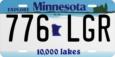 MN license plate 776LGR