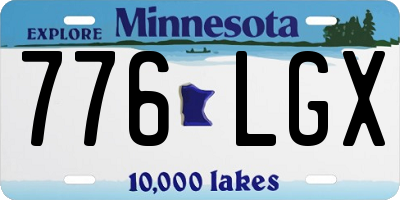 MN license plate 776LGX