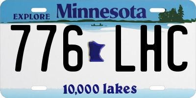 MN license plate 776LHC