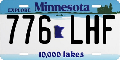 MN license plate 776LHF