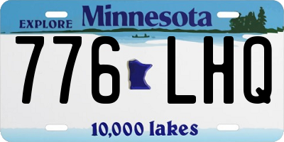 MN license plate 776LHQ