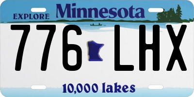 MN license plate 776LHX