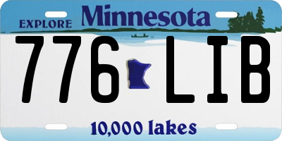 MN license plate 776LIB