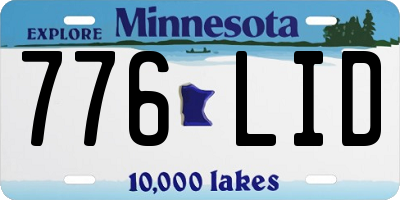 MN license plate 776LID