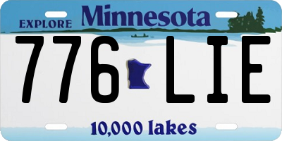 MN license plate 776LIE