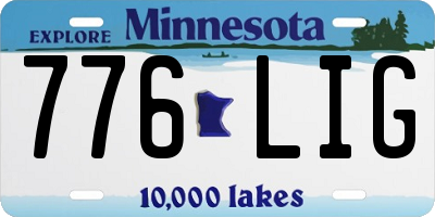 MN license plate 776LIG