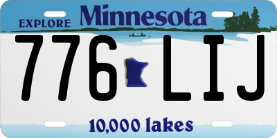 MN license plate 776LIJ