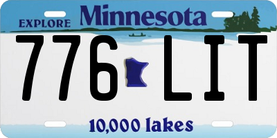 MN license plate 776LIT
