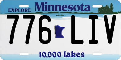 MN license plate 776LIV