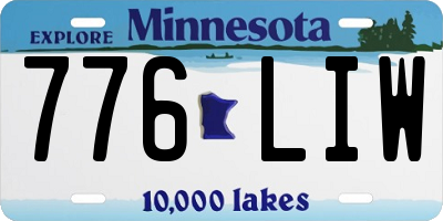 MN license plate 776LIW