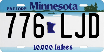 MN license plate 776LJD