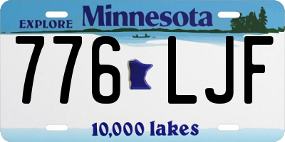 MN license plate 776LJF
