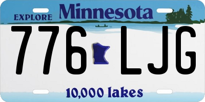 MN license plate 776LJG