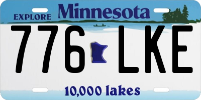 MN license plate 776LKE