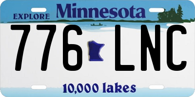MN license plate 776LNC