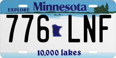 MN license plate 776LNF