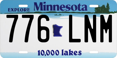 MN license plate 776LNM