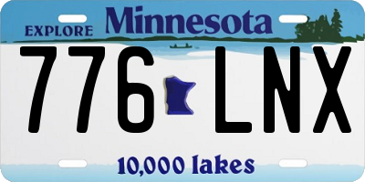 MN license plate 776LNX