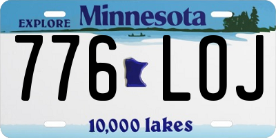 MN license plate 776LOJ