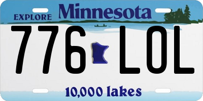 MN license plate 776LOL