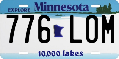 MN license plate 776LOM