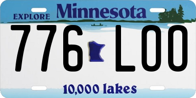 MN license plate 776LOO