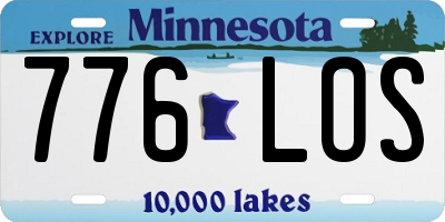 MN license plate 776LOS