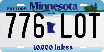 MN license plate 776LOT