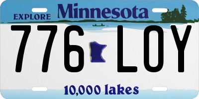 MN license plate 776LOY