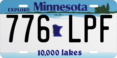 MN license plate 776LPF