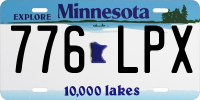 MN license plate 776LPX