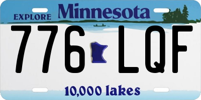 MN license plate 776LQF
