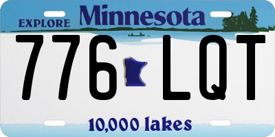 MN license plate 776LQT