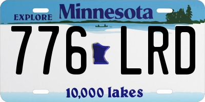 MN license plate 776LRD
