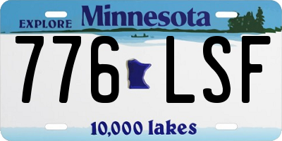 MN license plate 776LSF