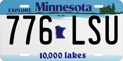 MN license plate 776LSU
