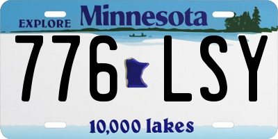 MN license plate 776LSY