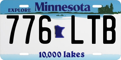 MN license plate 776LTB