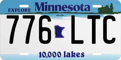 MN license plate 776LTC
