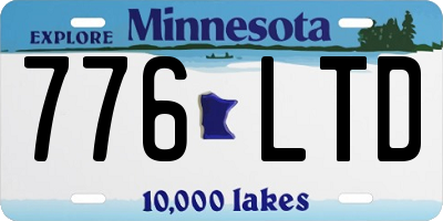 MN license plate 776LTD