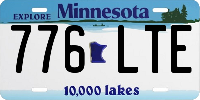 MN license plate 776LTE