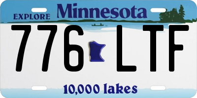 MN license plate 776LTF
