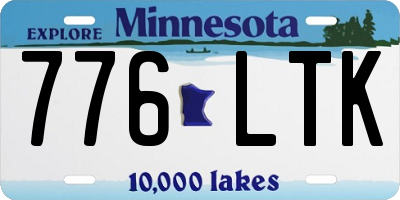 MN license plate 776LTK