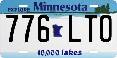 MN license plate 776LTO