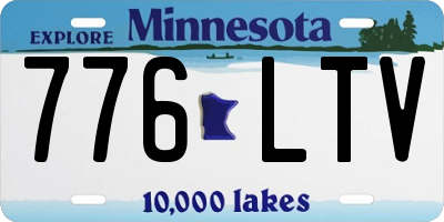 MN license plate 776LTV